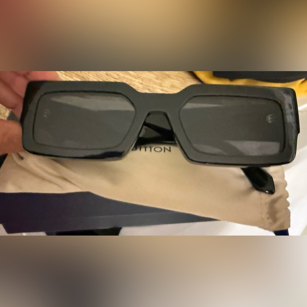 Louis Vuitton Black and Burgundy Sunglasses.
